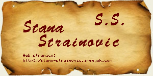 Stana Strainović vizit kartica
